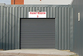 Our body repair paint shed number 3
